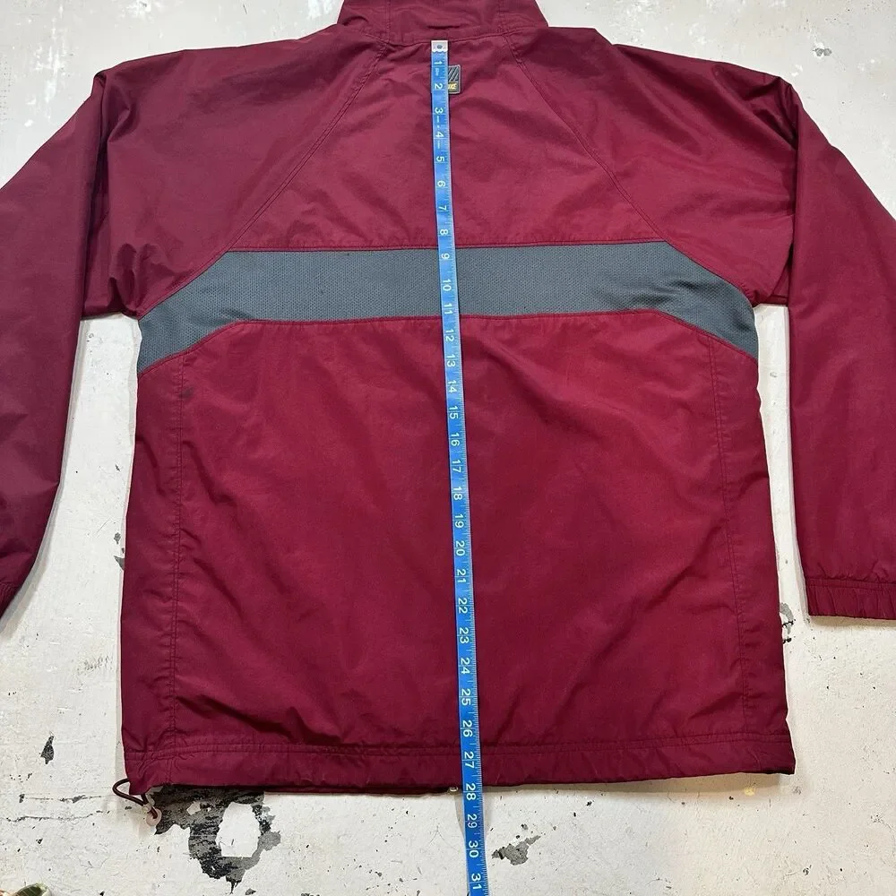 Nike Mens Windbreaker Jacket Sz Med Long Sleeve Full-Zip Vented DARK MAROON